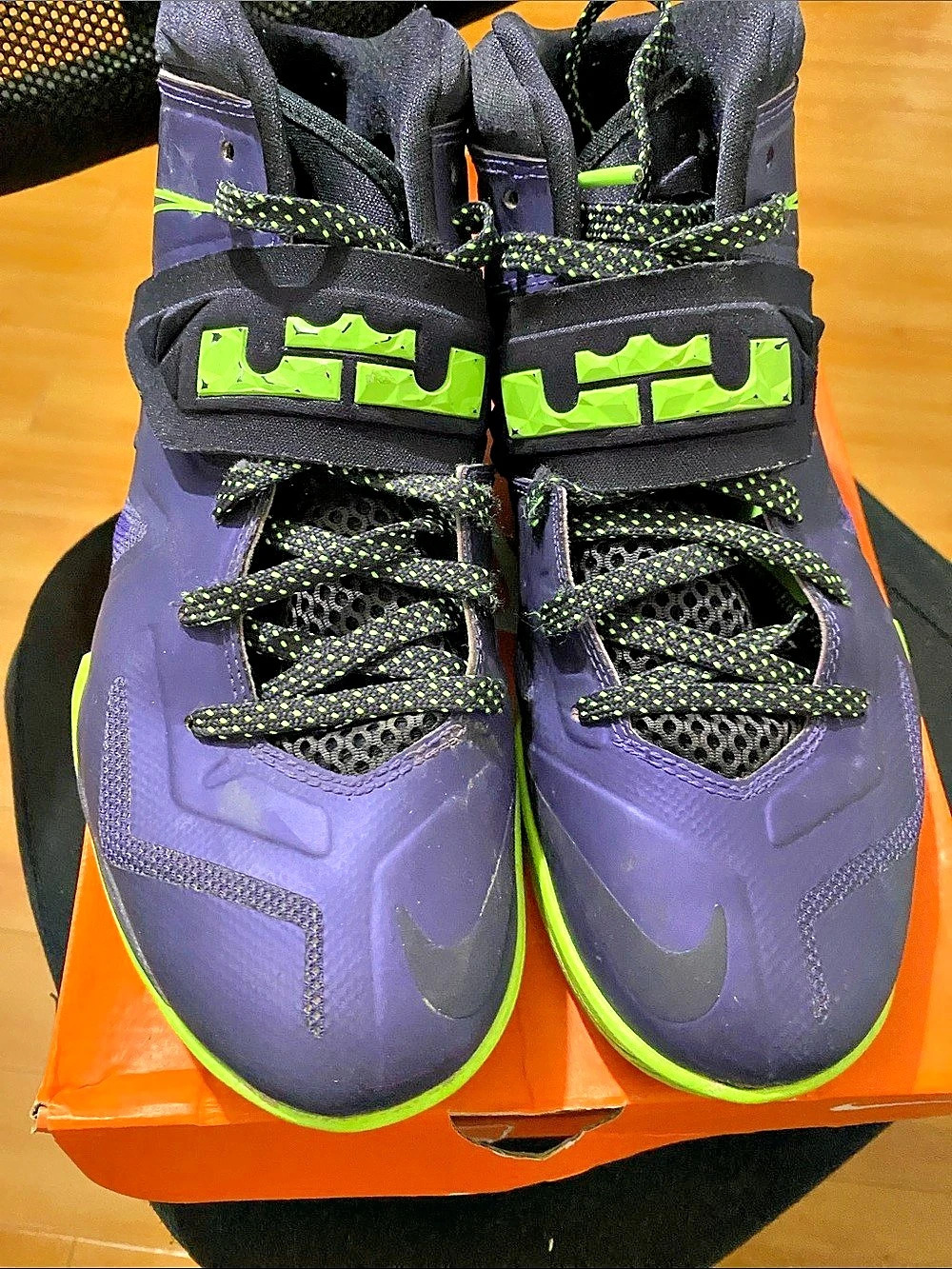 Nike Hyperdunk X Basketball Shoes Purple & Green US 8.5